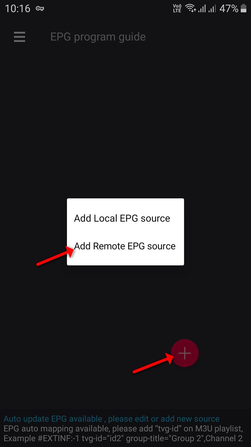How to add EPG on GSE via Remote Playlist – screenshot 2