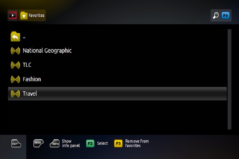 How to add channels to Favorite list on MAG – screenshot 3
