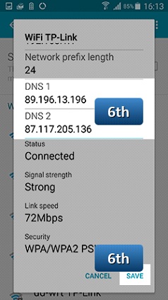 How to change DNS in Android – screenshot 50