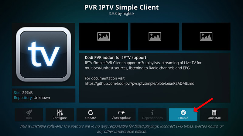 How to setup IPTV on Kodi – screenshot 12