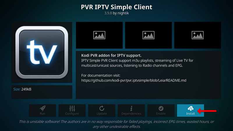 How to setup IPTV on Kodi – screenshot 6