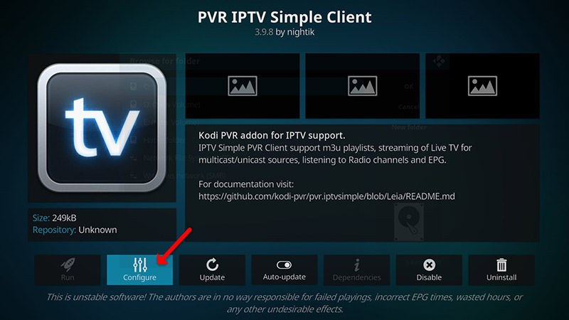 How to setup IPTV on Kodi – screenshot 4