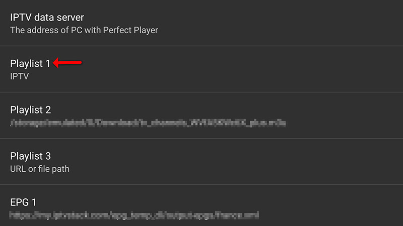 How to setup IPTV on Perfect Player – screenshot 4
