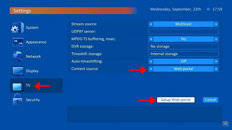How to setup IPTV on TVIP Box – screenshot 8