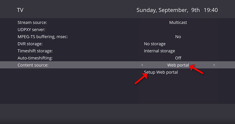 How to setup IPTV on TVIP Box – screenshot 3