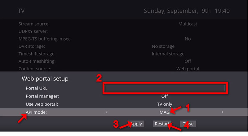 How to setup IPTV on TVIP Box – screenshot 4