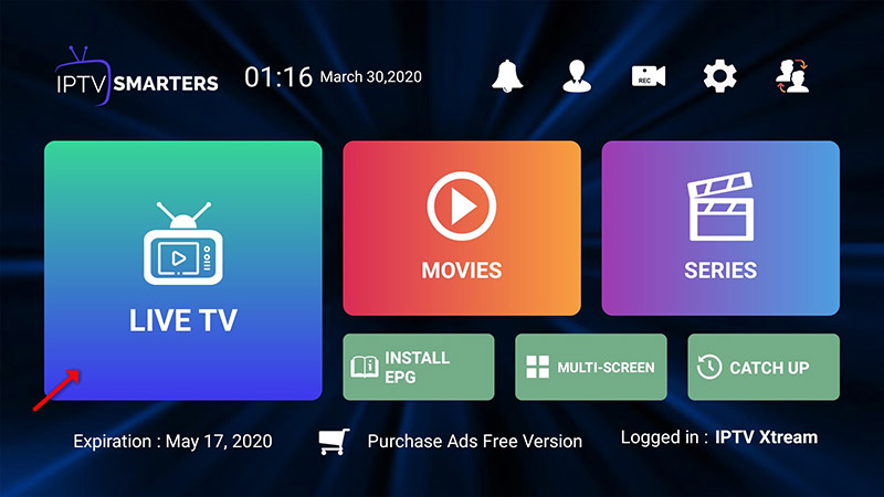 How to setup IPTV on IPTV Smarters Pro – screenshot 5