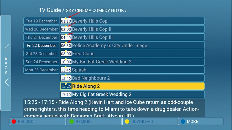 MAG catch up setting – screenshot 5