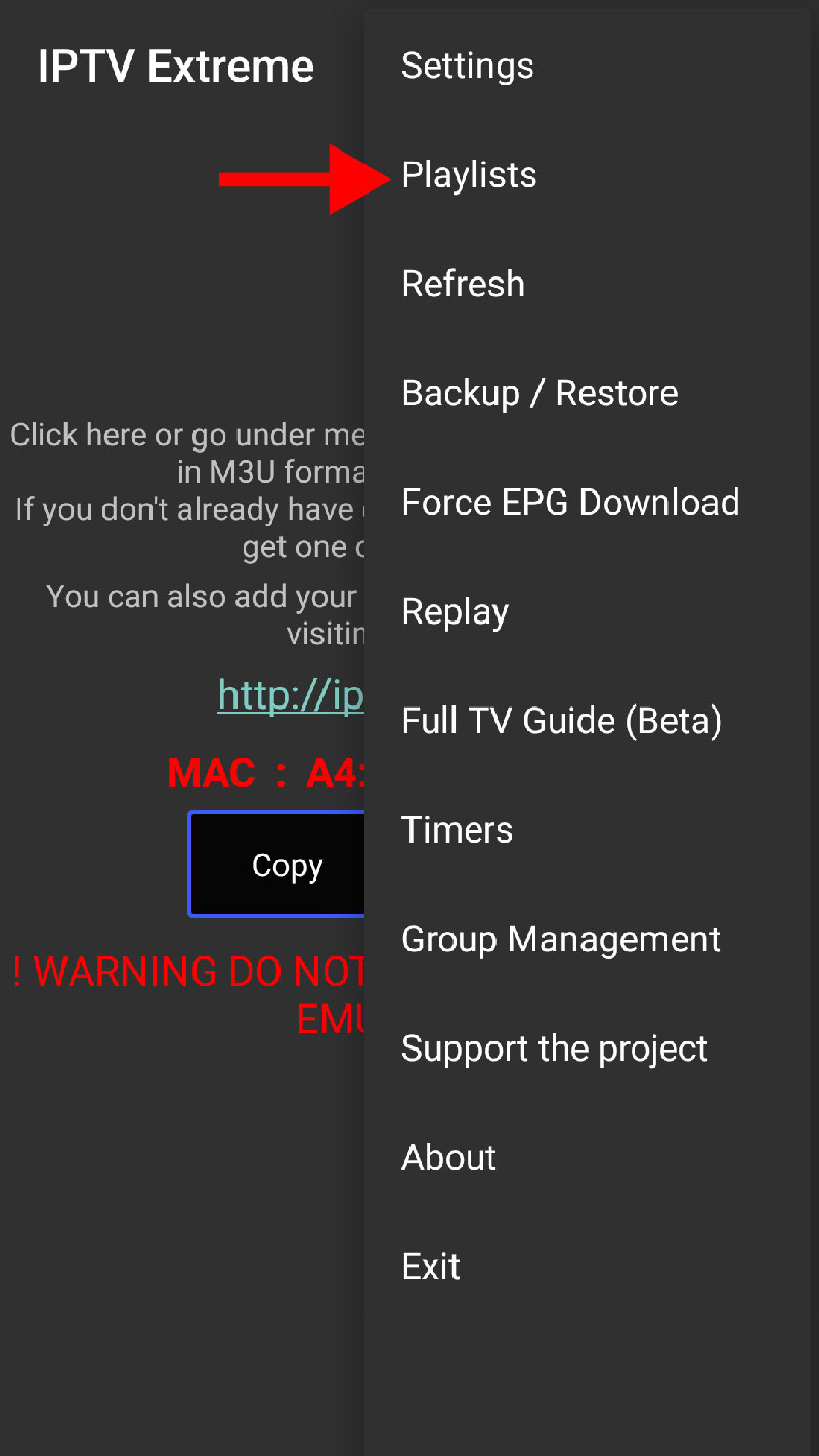 How to setup IPTV on IPTV Extreme – screenshot 4