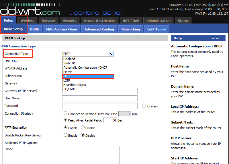 How to setup VPN on a DD-WRT router – screenshot 3
