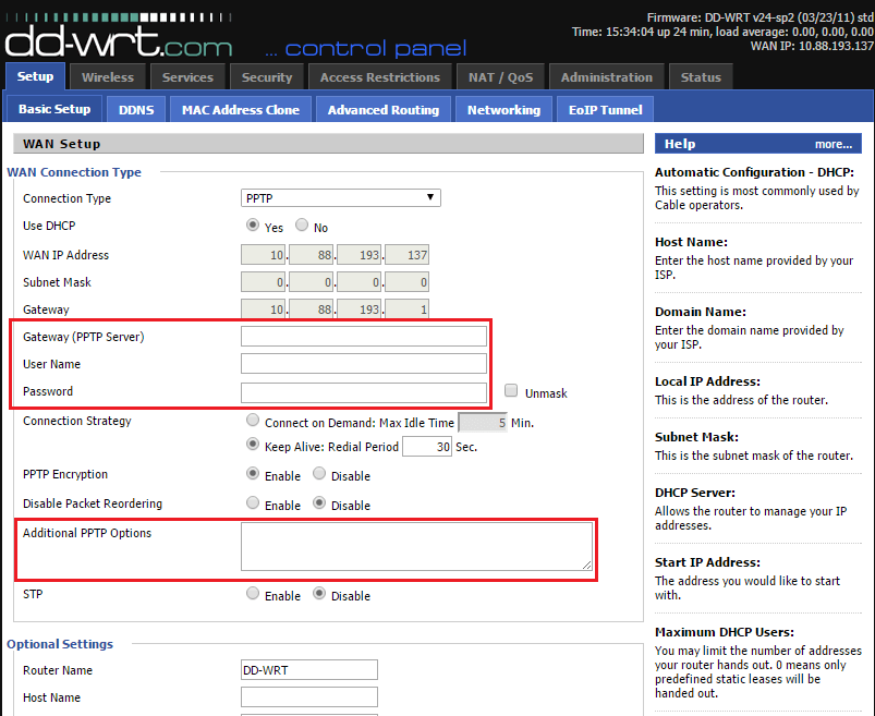 How to setup VPN on a DD-WRT router – screenshot 5
